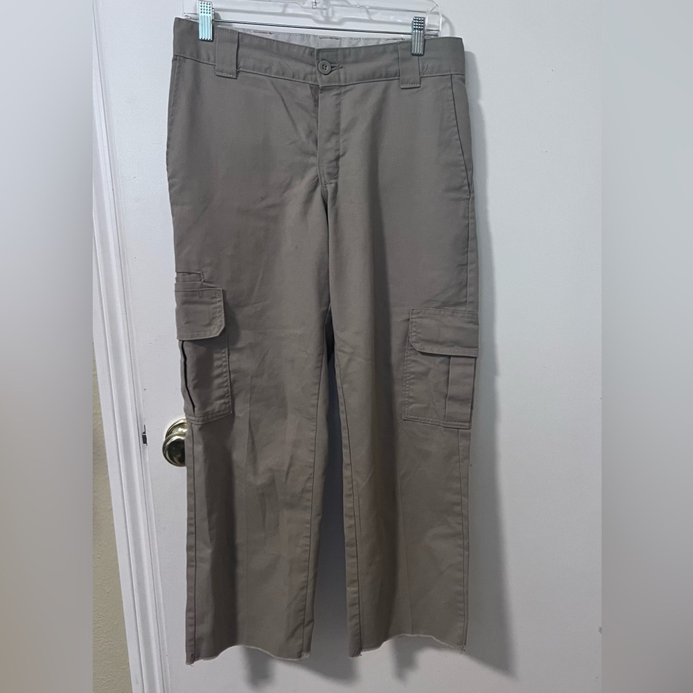 Dickies Beige Regular Straight Pants with Cargo Pockets